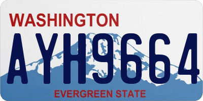 WA license plate AYH9664