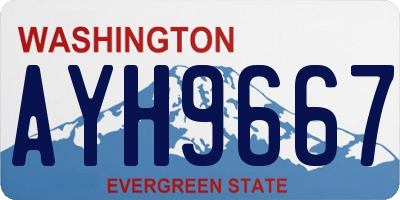 WA license plate AYH9667
