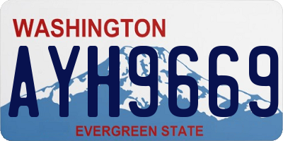 WA license plate AYH9669