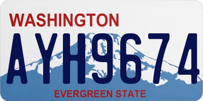 WA license plate AYH9674