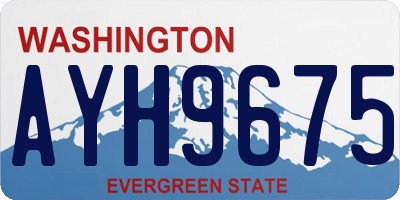 WA license plate AYH9675