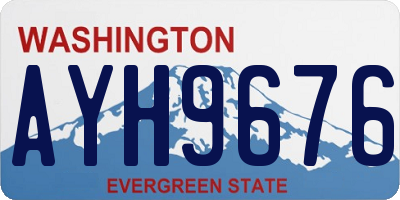 WA license plate AYH9676