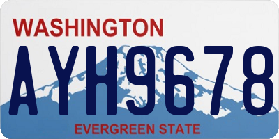 WA license plate AYH9678