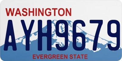 WA license plate AYH9679