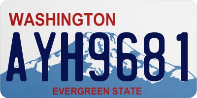 WA license plate AYH9681