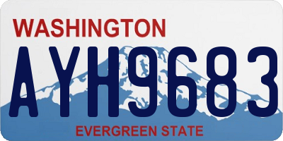 WA license plate AYH9683