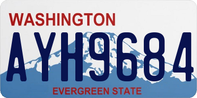 WA license plate AYH9684