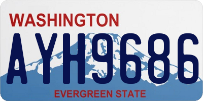 WA license plate AYH9686