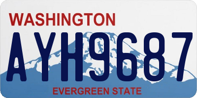 WA license plate AYH9687