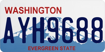 WA license plate AYH9688
