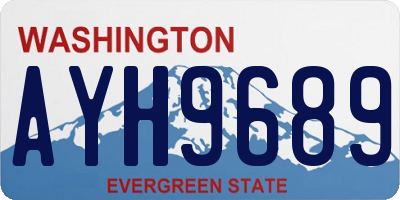 WA license plate AYH9689
