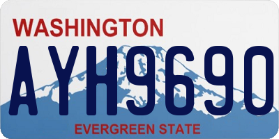 WA license plate AYH9690