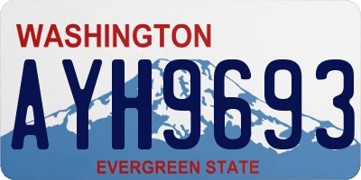 WA license plate AYH9693