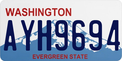 WA license plate AYH9694