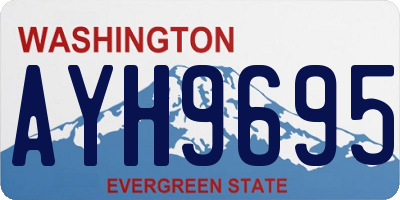 WA license plate AYH9695