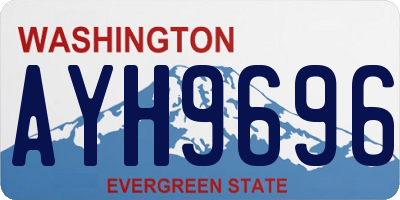WA license plate AYH9696