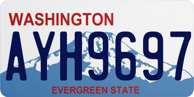WA license plate AYH9697