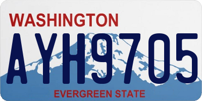 WA license plate AYH9705