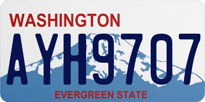 WA license plate AYH9707