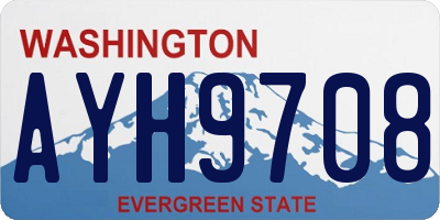 WA license plate AYH9708