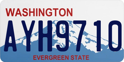 WA license plate AYH9710