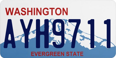 WA license plate AYH9711