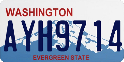 WA license plate AYH9714