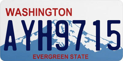 WA license plate AYH9715