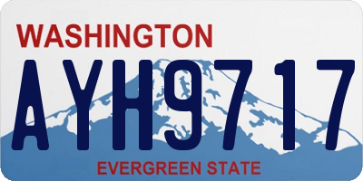 WA license plate AYH9717