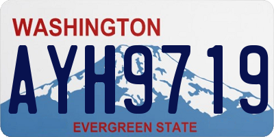 WA license plate AYH9719