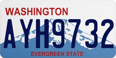 WA license plate AYH9732