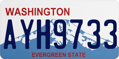 WA license plate AYH9733