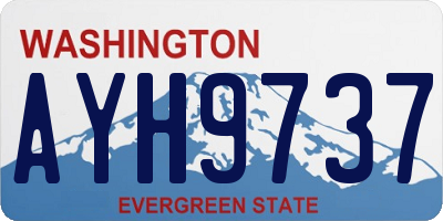 WA license plate AYH9737
