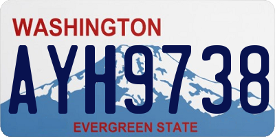 WA license plate AYH9738
