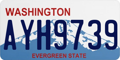 WA license plate AYH9739