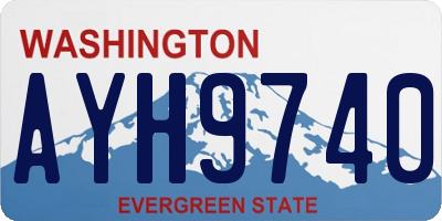WA license plate AYH9740
