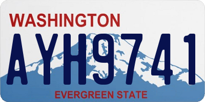 WA license plate AYH9741
