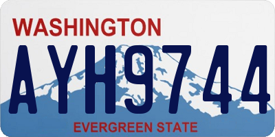 WA license plate AYH9744