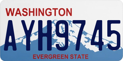 WA license plate AYH9745