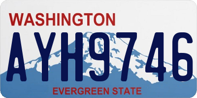 WA license plate AYH9746