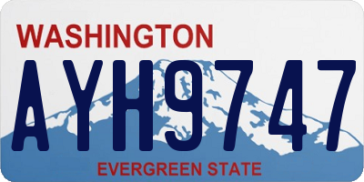 WA license plate AYH9747