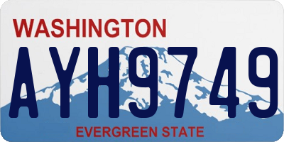 WA license plate AYH9749