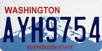 WA license plate AYH9754