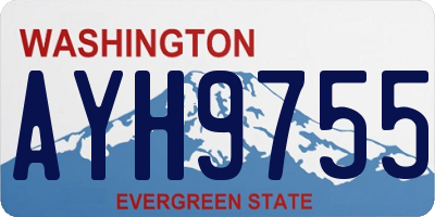WA license plate AYH9755