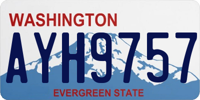 WA license plate AYH9757