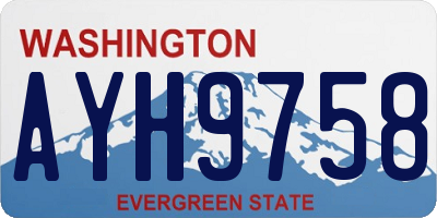 WA license plate AYH9758