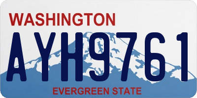 WA license plate AYH9761
