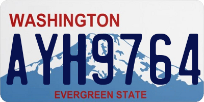 WA license plate AYH9764