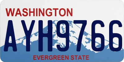 WA license plate AYH9766