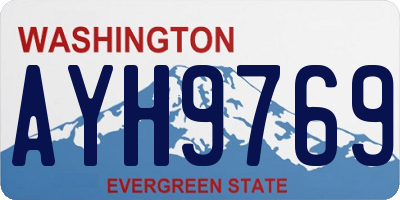 WA license plate AYH9769
